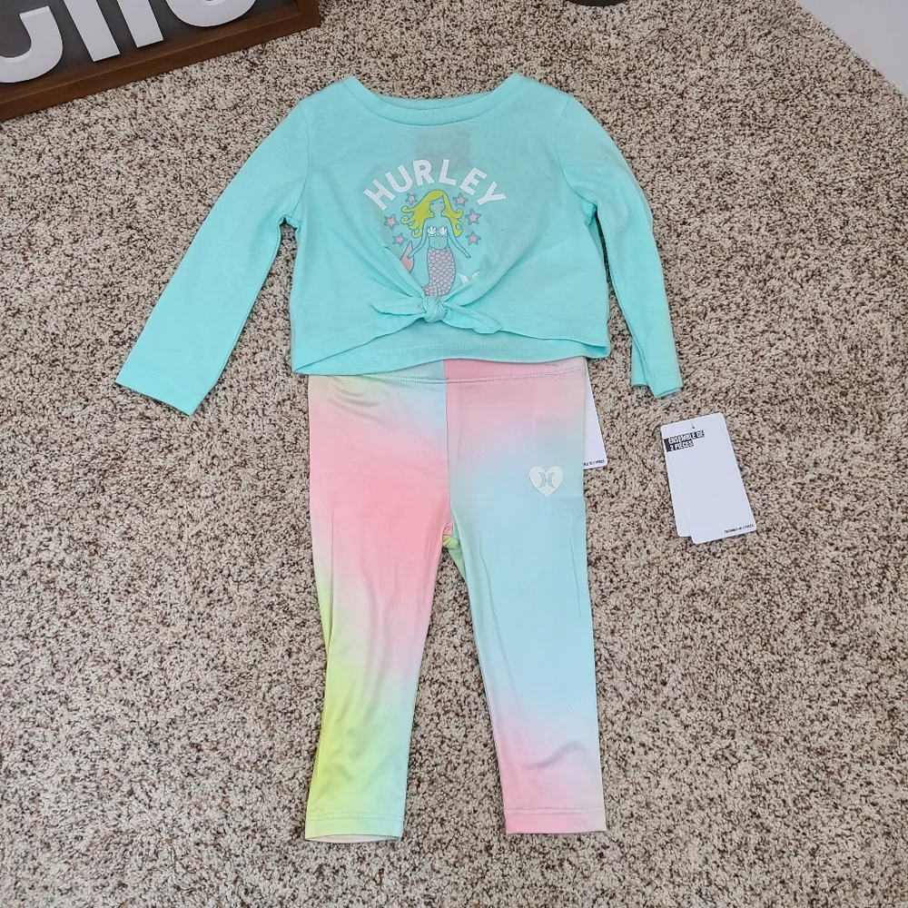 Infant Girls 12 month Hurley Matching set - Picture 2 of 5
